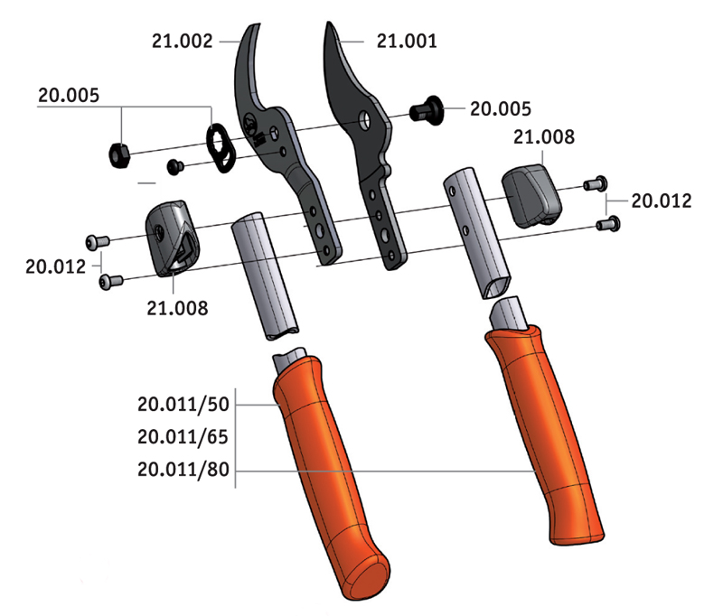 Löwe 21.065 Bypass-Astschere Standard, Länge 65cm